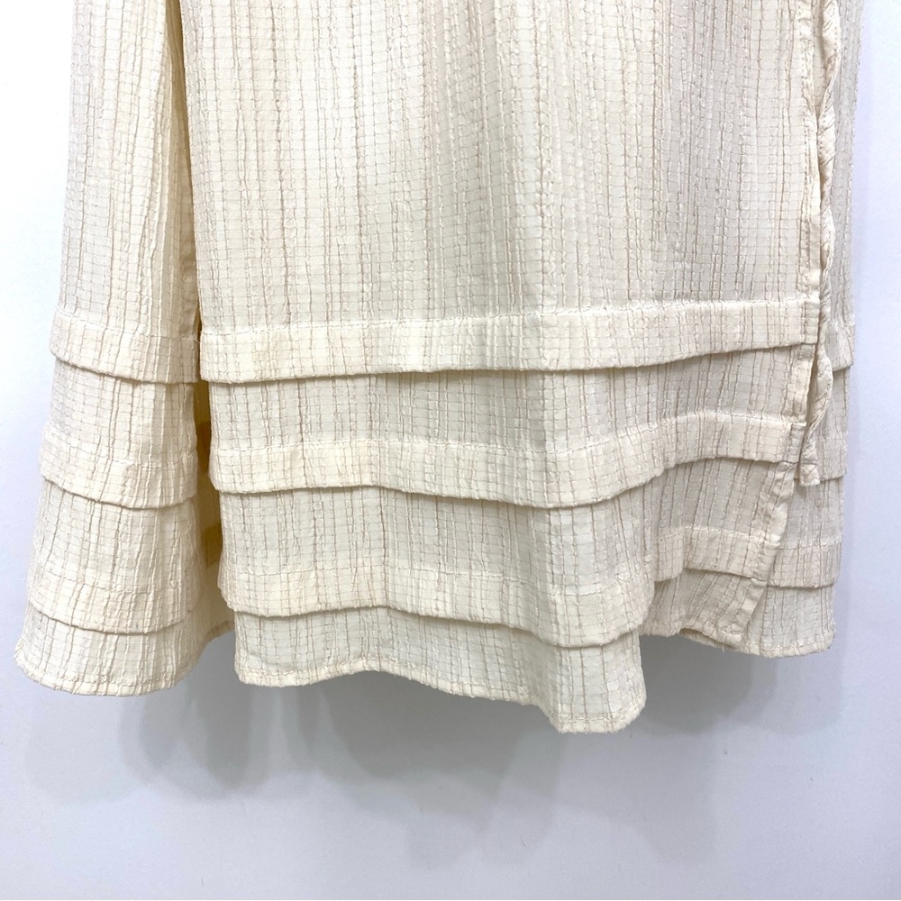 Stradivarius Cream Wrap Midi Dress - Size M - Picture 7 of 15